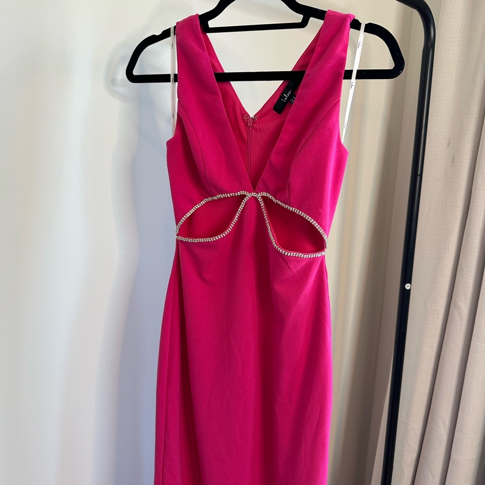 Elegant Pink Sleeveless Dress